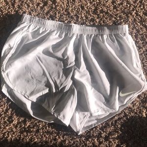 Solid White Nike Shorts